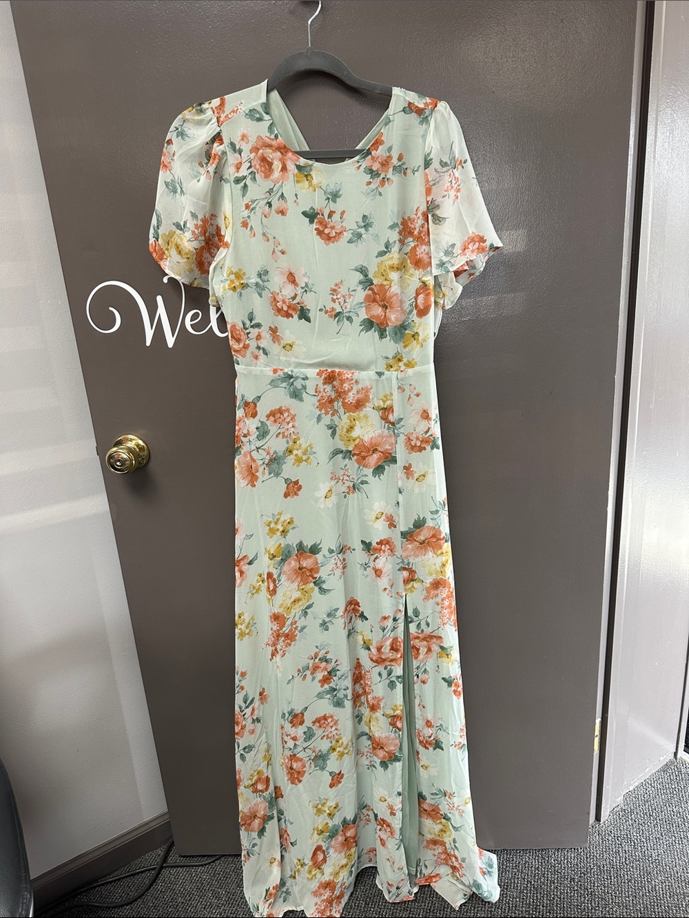 Naomi Short Sleeve Maxi Dress | Sage Floral